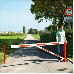Moravia, Absperrung, COMPACT Drehschranke, 3000 mm Horizontal schwenkbar, mit 2 Pfosten