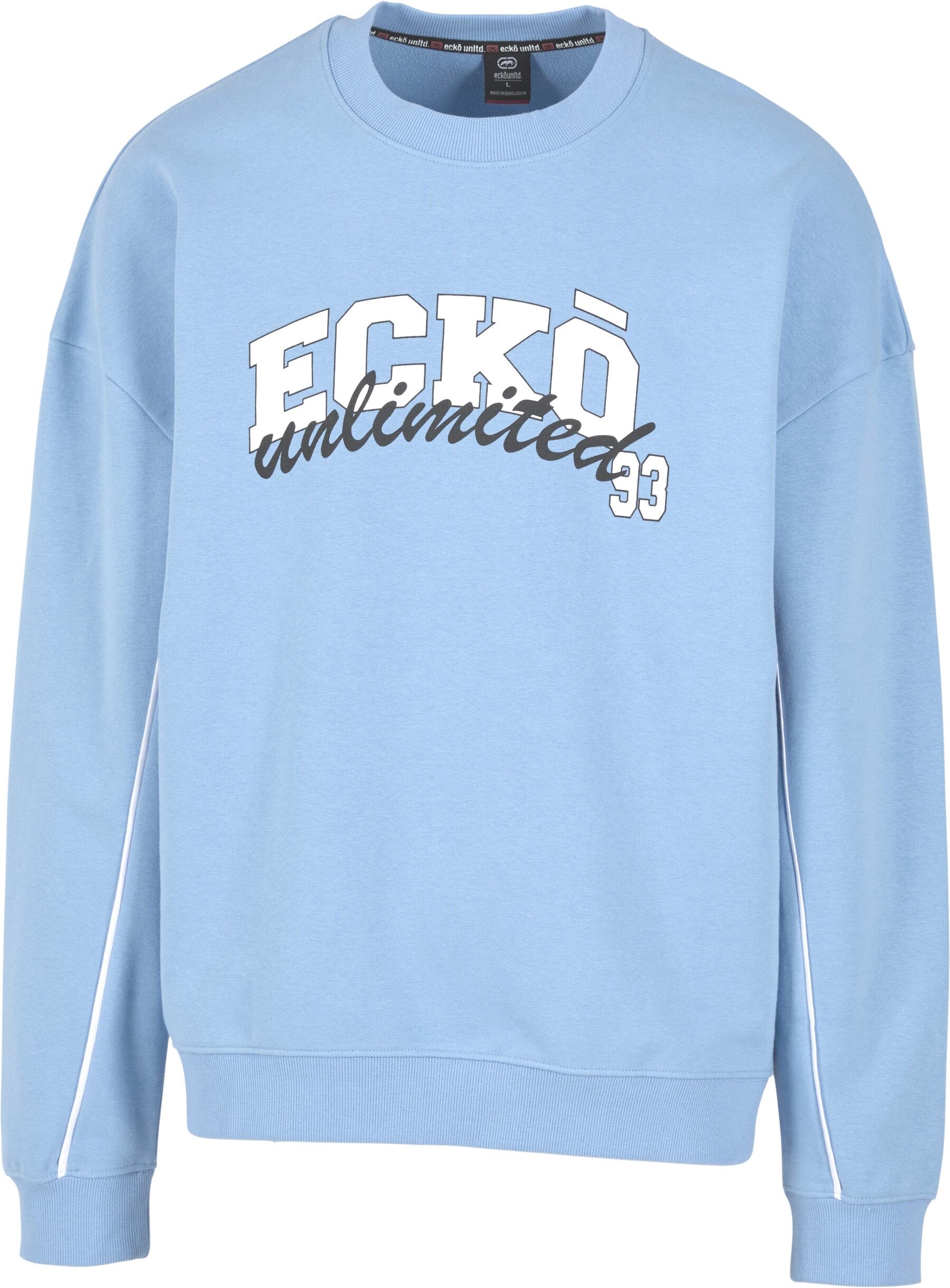 Sweater ECKO UNLTD. "Ecko Unltd. Pullover Skyhook", Herren, Gr. M, blau (aquarius), 80% Baumwolle, 20% Polyester, Rundhals, Sweatshirts Sweater