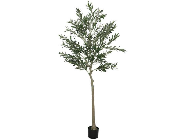 Homcom Künstliche-Pflanze Seidenartiger Stoff Kunststoff Grün, 180 cm, Dekoration, Blumen & Blumentöpfe, Kunstpflanzen