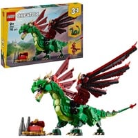 31161 Creator 3-in-1 Grüner Drache, Konstruktionsspielzeug