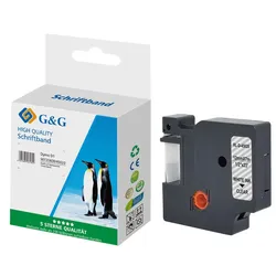 G&G Schriftband kompatibel zu Dymo D1/ 45020/ S0720600 Weiß auf transparent 12m
