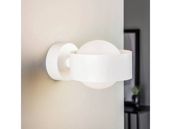 Wandlampe Mado Argon, dimmbar, weiß / opal, für Wohn- / Esszimmer, Metall, Modern, Wandleuchte, Wandlampe Innen