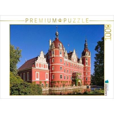 CALVENDO Puzzle Schloss Muskau im Fürst-Pückler-Park in Bad Muskau | 1000 Teile Lege-Größe 64x48cm Foto-Puzzle für glückliche Stunden