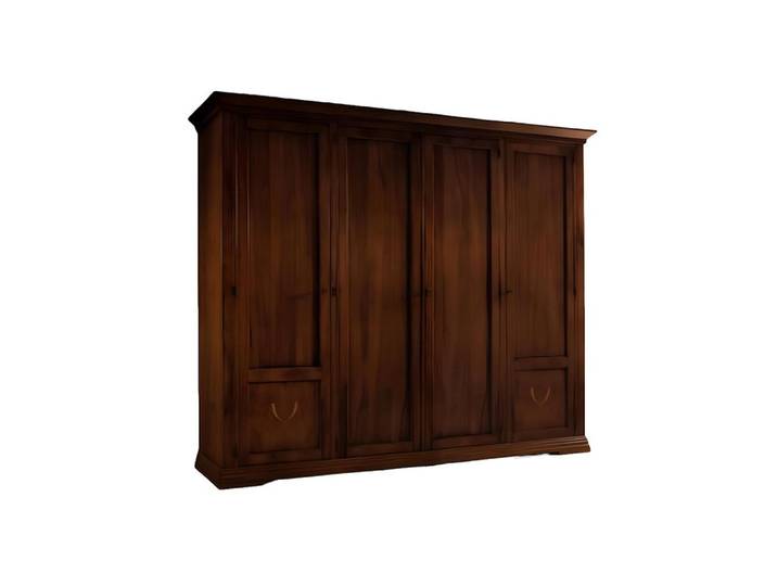 JVmoebel Kleiderschrank Landhausstil Kleiderschrank aus Holz mit liebevollen Details Made in Europa