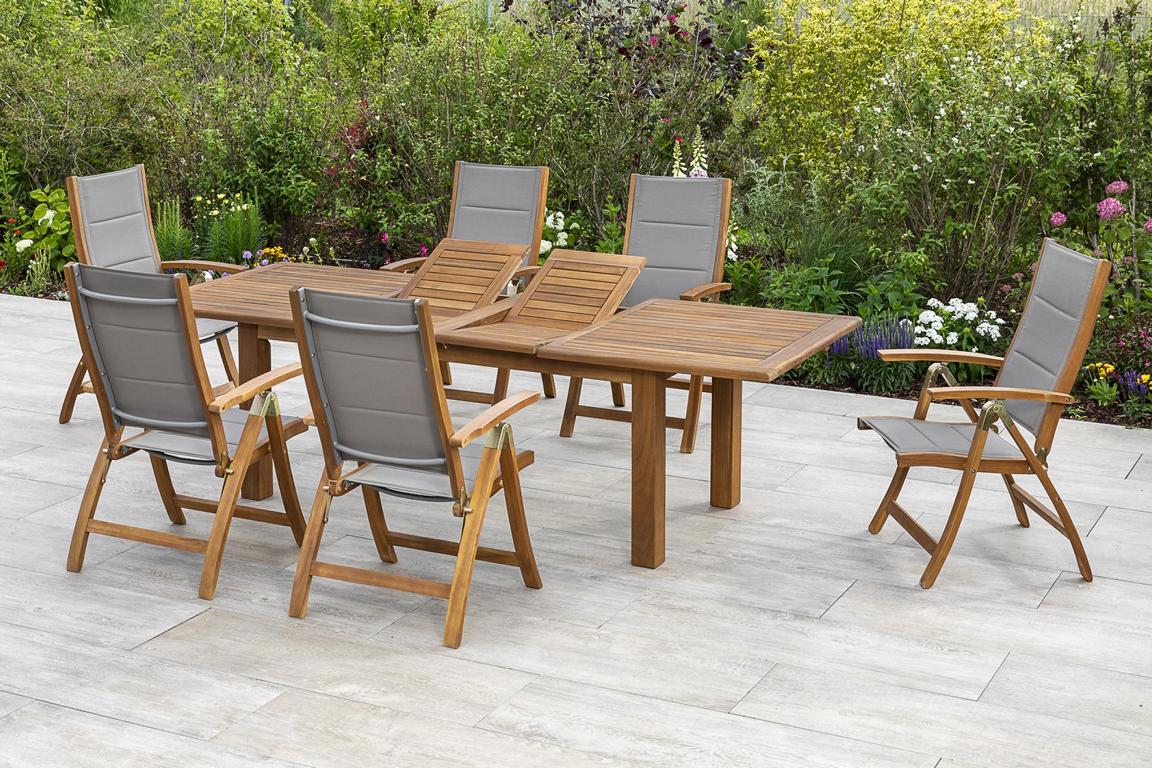 MERXXHANDELS Acapulco Set 7tlg 6x Klappsessel 1x AZ-Tisch 16909208