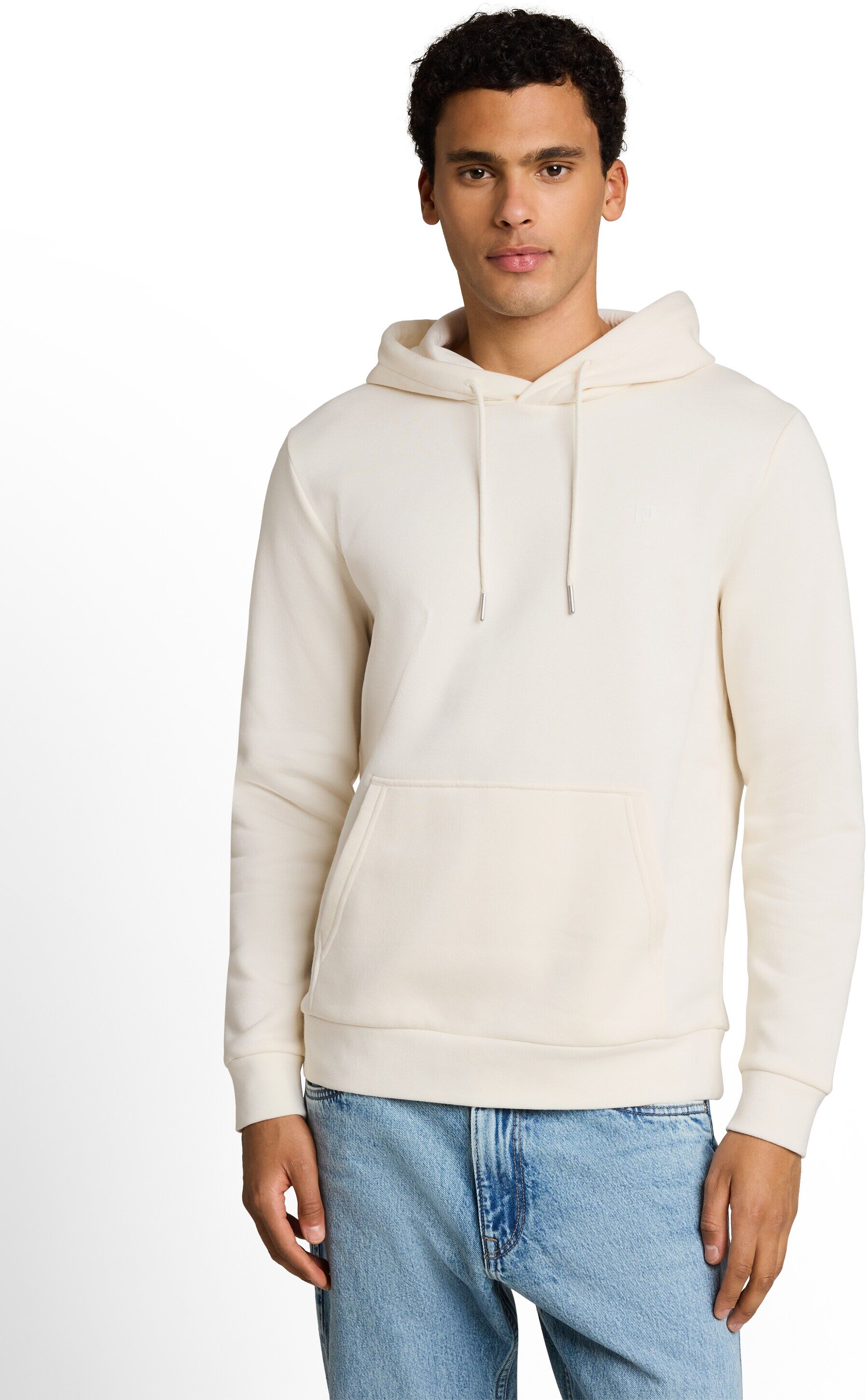 Sweatshirt TOM TAILOR DENIM, Herren, Gr. XL, beige (gardenia weiß), Sweatware, Obermaterial: 70% Baumwolle, 30% Polyester, Sweatshirts Sweatshirt gardenia weiß XL