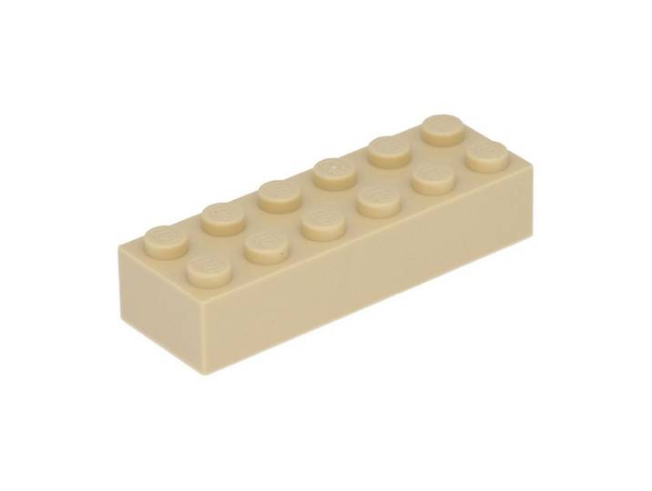 LEGO® 500x LEGO Stein 2x6, Beige Spielbausteine