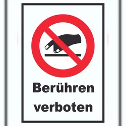 HB-Druck Berühren verboten Schild A4 (210x297mm)