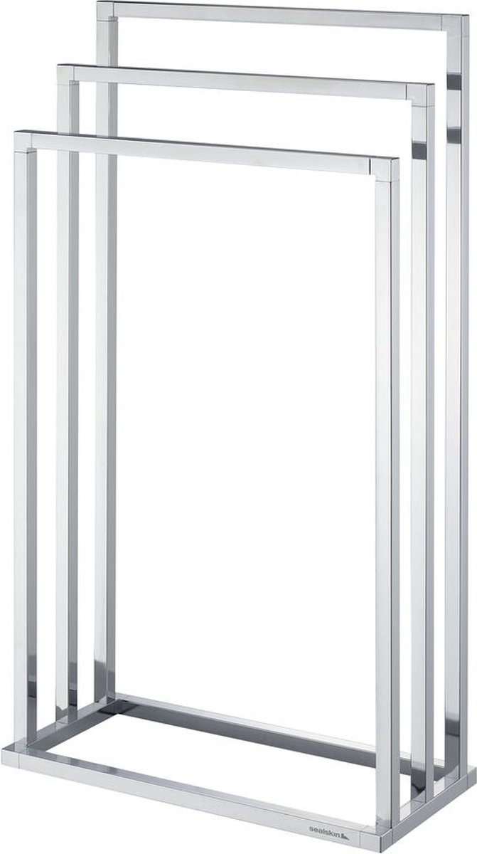Sealskin Tube vrijstaand handdoekrek voor 3 handdoeken - Chroom