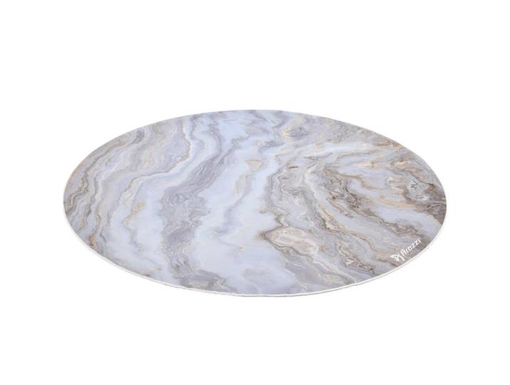 Arozzi Bodenschutzmatten Zona Runden 121 cm Weißer Marmor, Marmor Optik, 121x121 cm, pflegeleicht, leicht zusammenrollbar, rutschfeste Unterfläche, stuhlrollengeeignet, Teppiche und Böden, Bodenbeläge, Bodenzubehör, Bodenschutzmatten