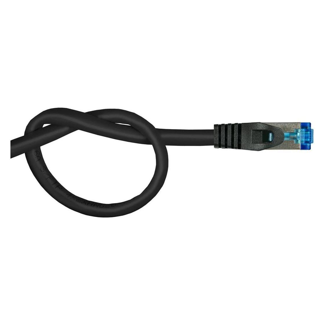 Varia SO-37994 - Patchkabel Cat.6a, S/FTP, 0.15m, schwarz (S/FTP, CAT6a, 0.15 m) (SO-37994)