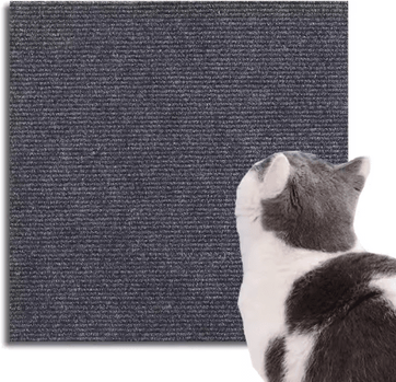 Inspire Picks Self Adhesive Cat Climbing & Scratching Mat Trimmable Wall Protector For Active Cats dark Grey 60x60cm