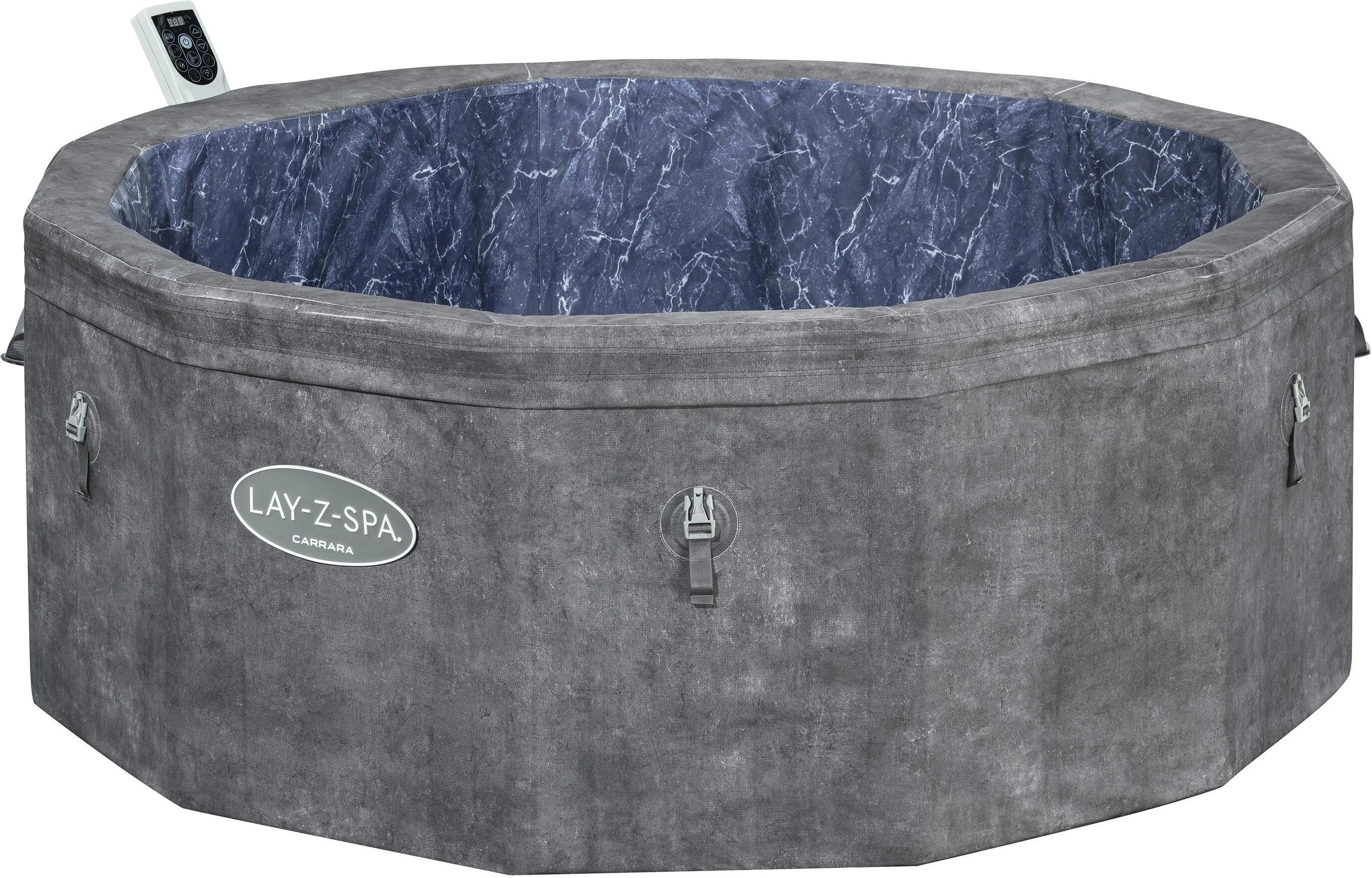 Whirlpool BESTWAY "Layz-Spa Carrara 170 x 65 cm", grau, B:170cm H:65cm L:170cm, Whirlpools, Whirlpool grau B/H/L: 170cm x 65cm x 170cm