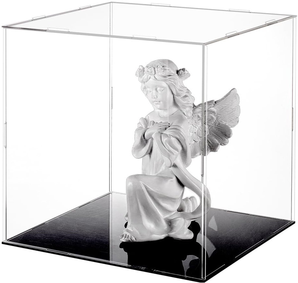Dailygoody Acryl Vitrine Showcase voor Actiefiguren - Transparante Stofdichte Acryldoos - B/D/H: 26 x 26 x 25 cm