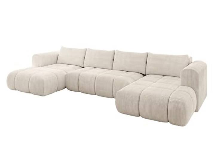 ALTDECOR Ecksofa mit Schlaffunktion U-Form Cloud-U 405x185x90 - Beige