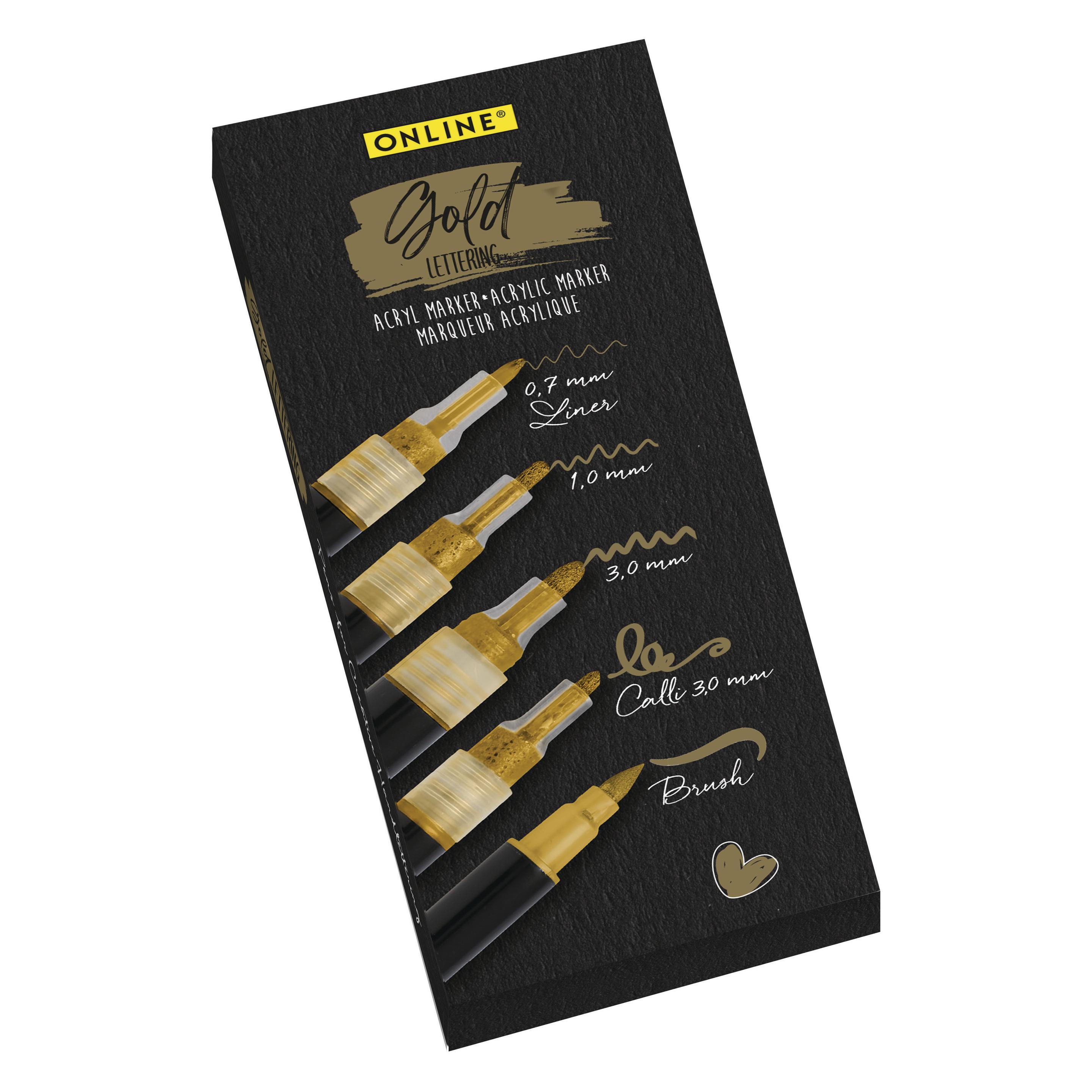 Online Gold Lettering Set (5x) (18517)