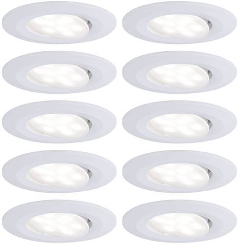 Paulmann LED-Bad-Einbauleuchte 10er Set 60W Weiß (matt)