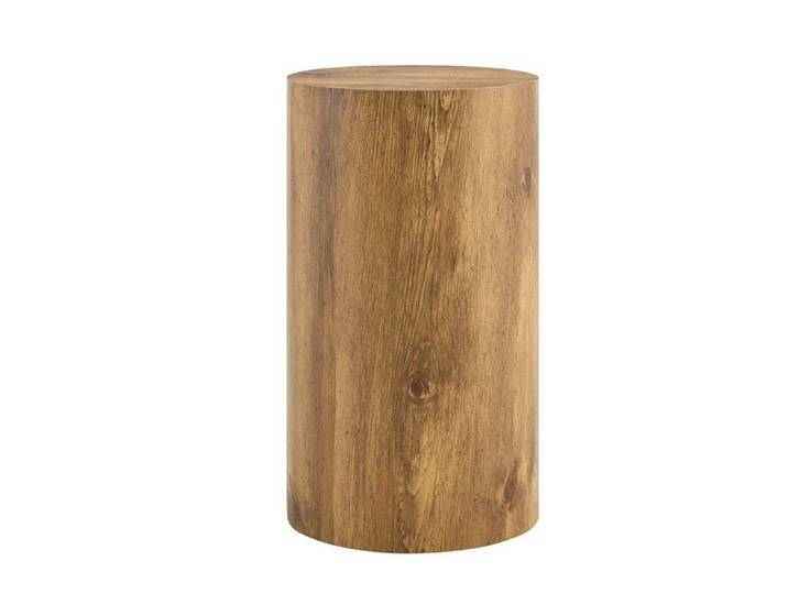 Élégante table basse ronde MDF bois 30x30x55cm - Table d'appoint minimaliste salon console ou table à thé