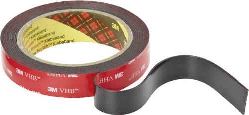 Doppelseitiges Klebeband VHB 5952F 5952F/193 Farbe schwarz Rollenbreite 19 mm Rollenlänge 3 m Dicke 1,1 mm