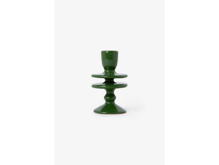 Groene ruffle kandelaar medium
