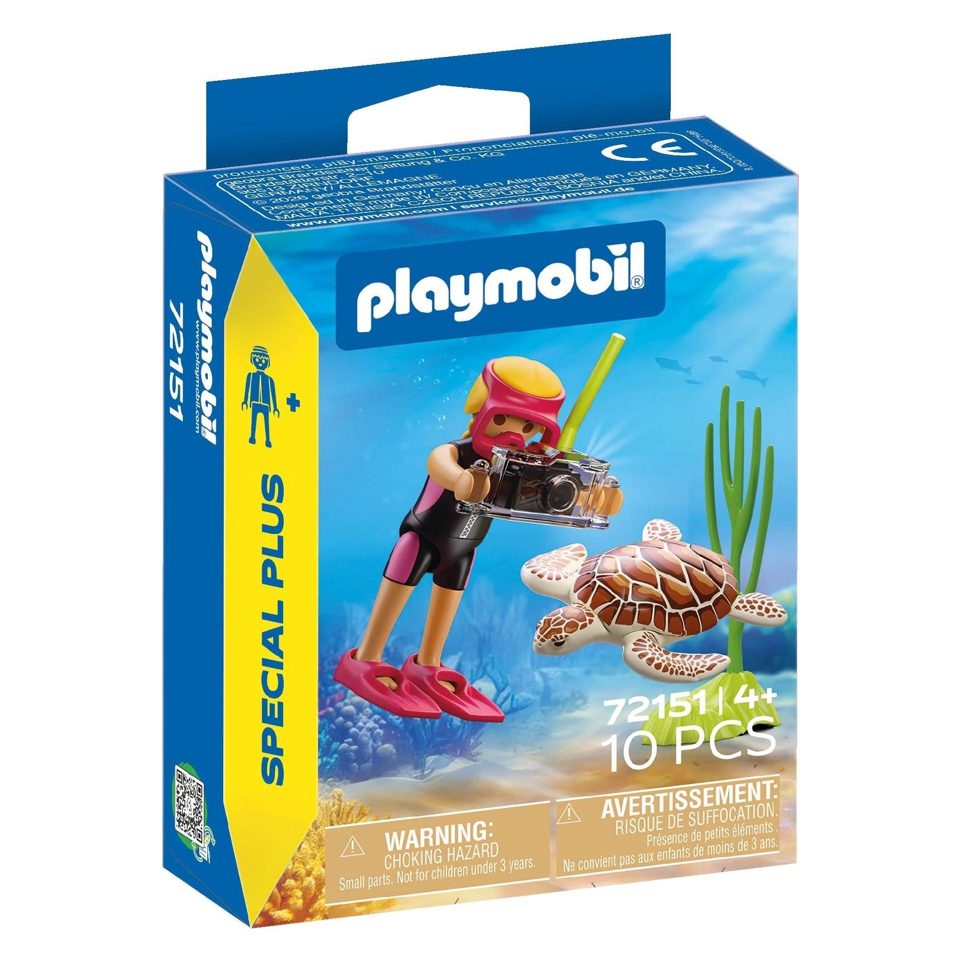 Playmobil Taucherin mit Schildkröte (72151)