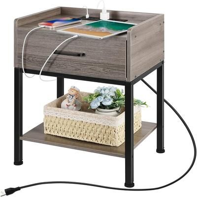 No Nightstand with Charging Station