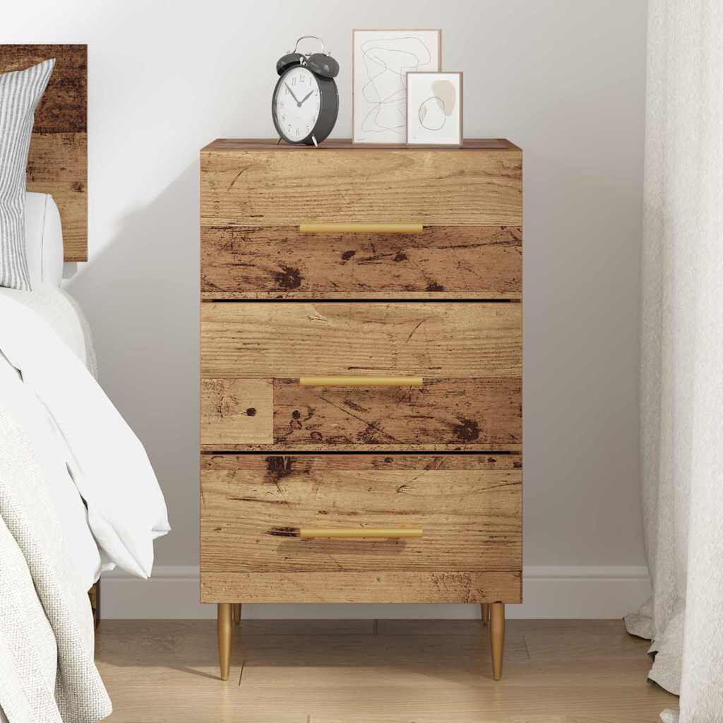 George Oliver 40 cm W Bedside Table Brown 66cm H X 40cm W X 40cm D