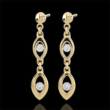 Edenly Ohrringe Charme des Pfaus - Bicolor