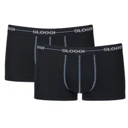 Sloggi 2P For Men Start Hip Schwarz Baumwolle Large Herren