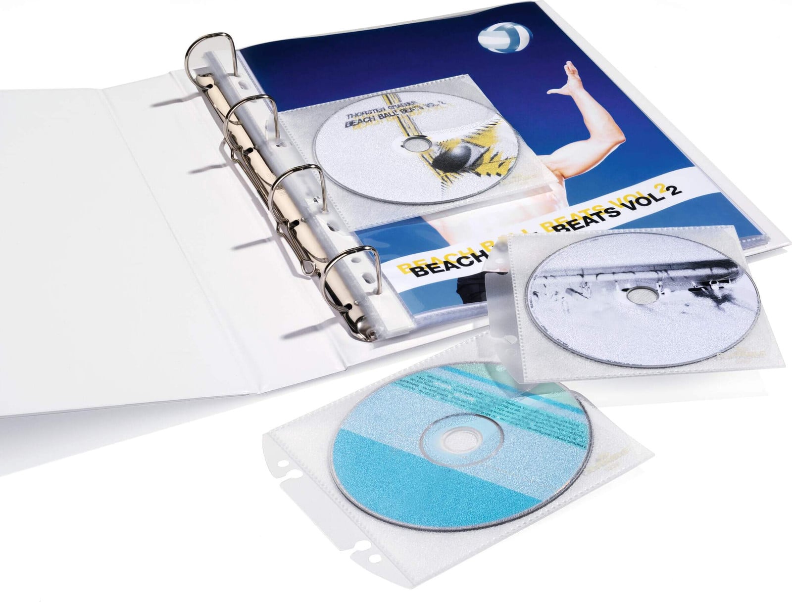 Durable CD/DVD hoesjes, 10 stuks, Transparant
