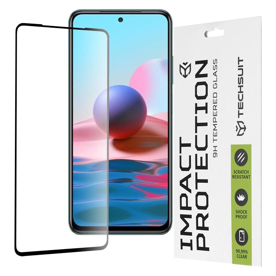 Techsuit - 111D Full Cover / Full Glue Glass - Xiaomi Redmi Note 10 4G / Note 10S / Poco M5s - Black (Xiaomi Poco M5s, Xiaomi Redmi Note 10S) (56339142)