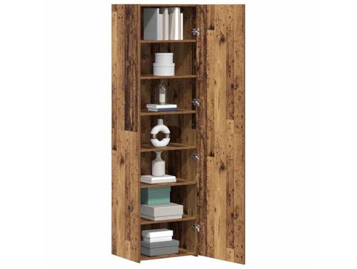 KTHLBRH Anrichte aus Holz, 50 x 42,5 x 185 cm 7 Regale, 1 Tür, Holz, minimalistisches Design, für Wohnzimmer
