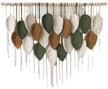 Uplifted Finds Large Macrame Leaf Tapestry   100cm Bohemian Woven Wall Art   Professional Artisan Home Sanctuary Decor 2