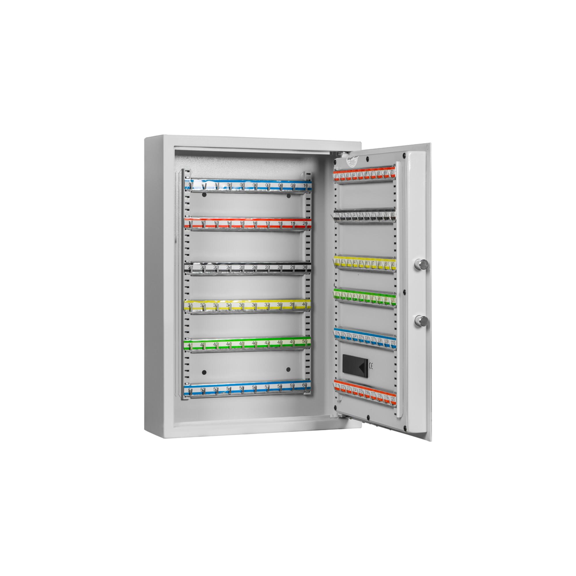 Eichner Schlüsselschrank mit Elektronikschloss aus Stahlblech mit Schlüsselhaken und Nummerierung, 9201-00030)