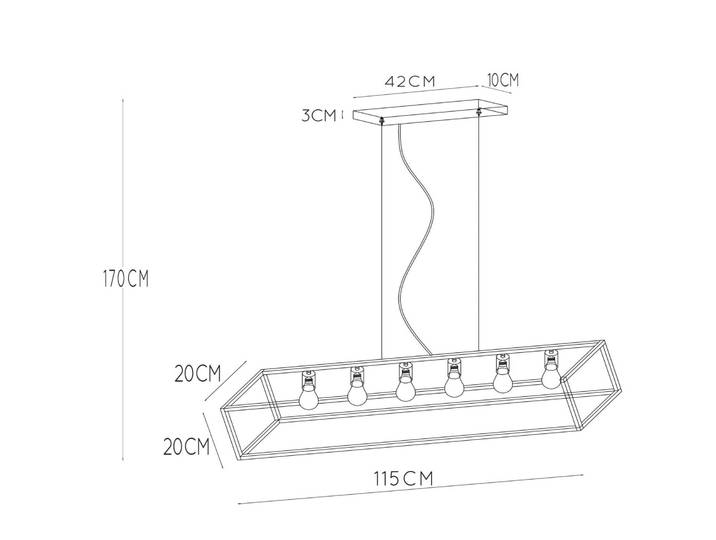 Lucide Hängeleuchte Fabian, dimmbar, schwarz, für Wohn- / Esszimmer, Metall, Modern