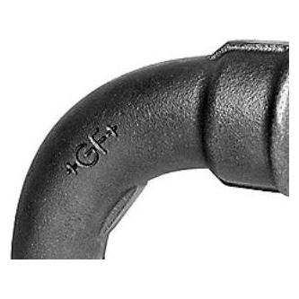 Georg Fischer GF 3/8 schwarz lang gebogen 90 Grad Muffe / Nippel (770001103)