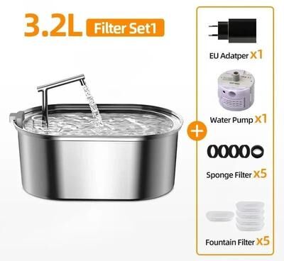 Uplifted Finds "ROJECO Stainless Steel ""Ultra Purification"" Water Fountain filter Set 1"