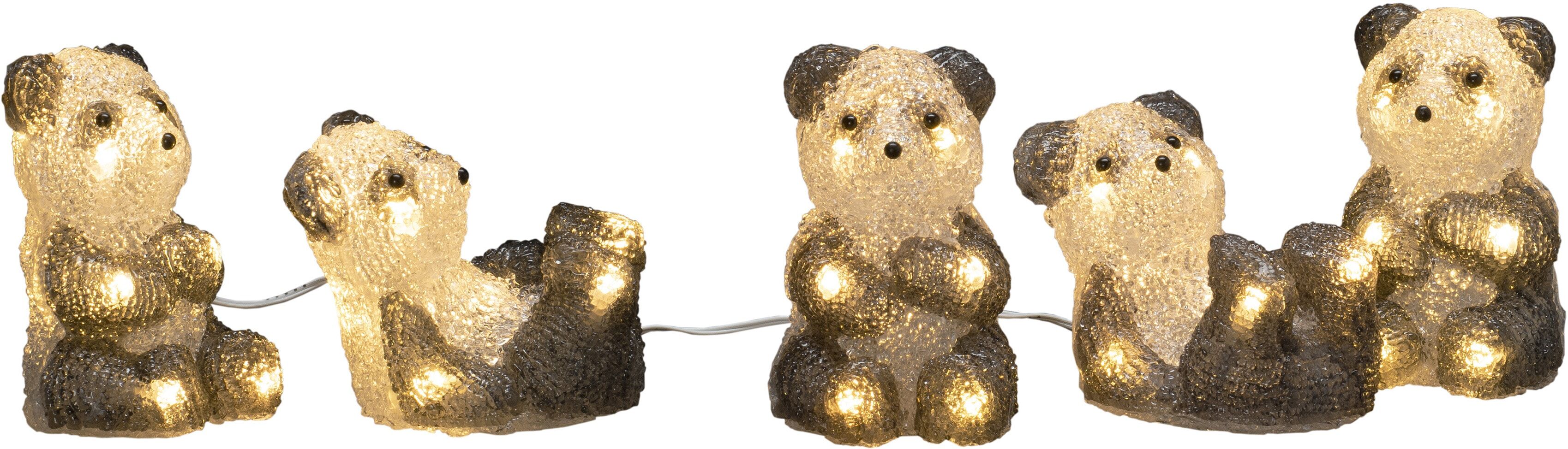 KONSTSMIDE LED-Lichterkette "Weihnachtsdeko aussen", Energieeffizienz: F, transparent, Dioden 40 Stk., Gesamtlänge 9m, Lichterketten, 40 warm weiße Dioden, LED-Lichterkette