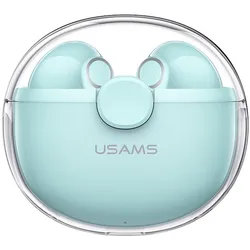 Usams Słuchawki Bluetooth 5.1 TWS BU series bezprzewodowe zielony/green BHUBU03 (NC, 5 h, Kabellos), Kopfhörer, Grün