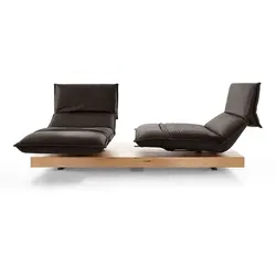 KOINOR Sofa Edit - Free Motion Mikrofaser Braun Dunkelbraun