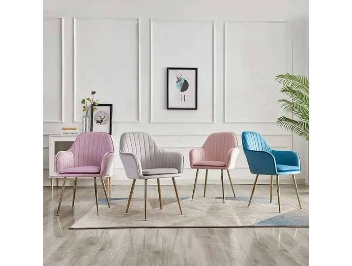 Tabouret, chaises en velours modernes, chaises de salle à manger, dossier, design de restaurant, fauteuil moelleux pour la maison, dressing, cuisine, café, meubles d'attente