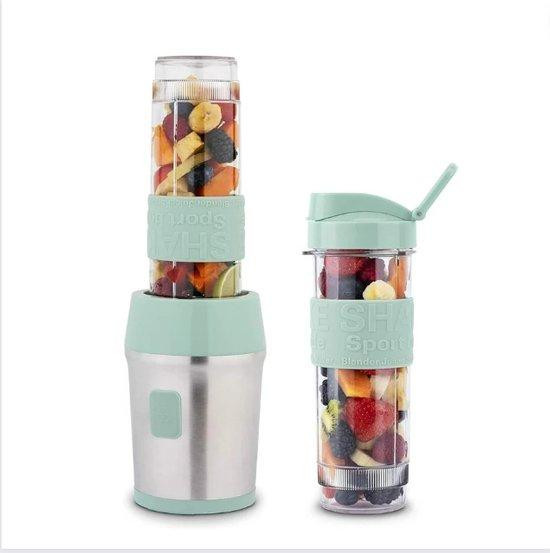 Handmatige smoothie mixer met 2 bekers van 2x570 ml - Groen