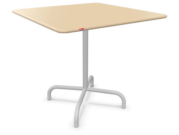 Metall-Tisch Rigi Quadratisch von Schaffner / Farbe: Pastellbraun / Grösse: 80 x 80 cm