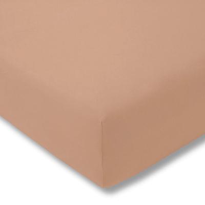 Bettlaken ESTELLA "Feinjersey", braun (caramel), B:100cm L:200cm, Jersey, Obermaterial: 100% Baumwolle, Bettlaken, Bettlaken, Rundumgummi
