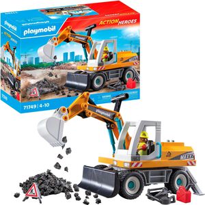 playmobil Spielset ACTION HEROES 71749, ab 4 Jahre, Großer Bagger, 32 Teile