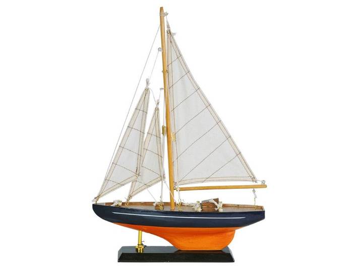 Décoration VOILIER rétro ancien en Bois miniature 43x30cm Collection objet Marin Bord de Mer Océan