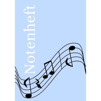 Notenheft: DIN A5 Notenlinienheft | 60 Seiten mit 12 Notenzeilen / Systeme pro Blatt | Papier 90g/m² | Musikheft mit Notenlinien -