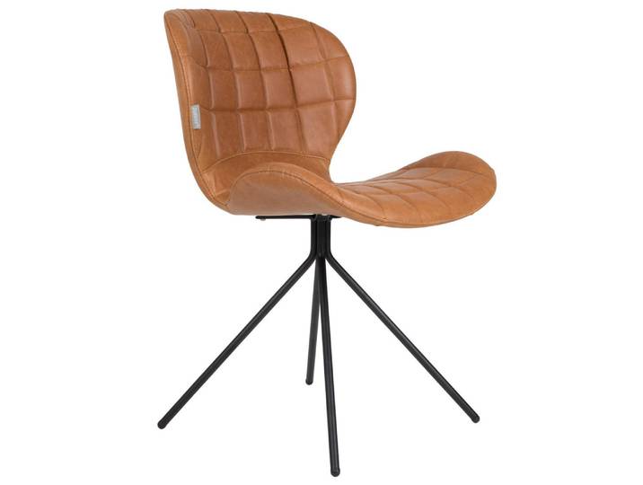 Esszimmerstuhl Dario 2er-Set – aus Kunstleder in Braun - Braun - Kunstleder - Luxusbetten24