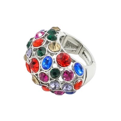 Fingerring "Funkelzauber", bunt (multi), COLLEZIONE ALESSANDRO, Fingerringe, Damen, Fingerring