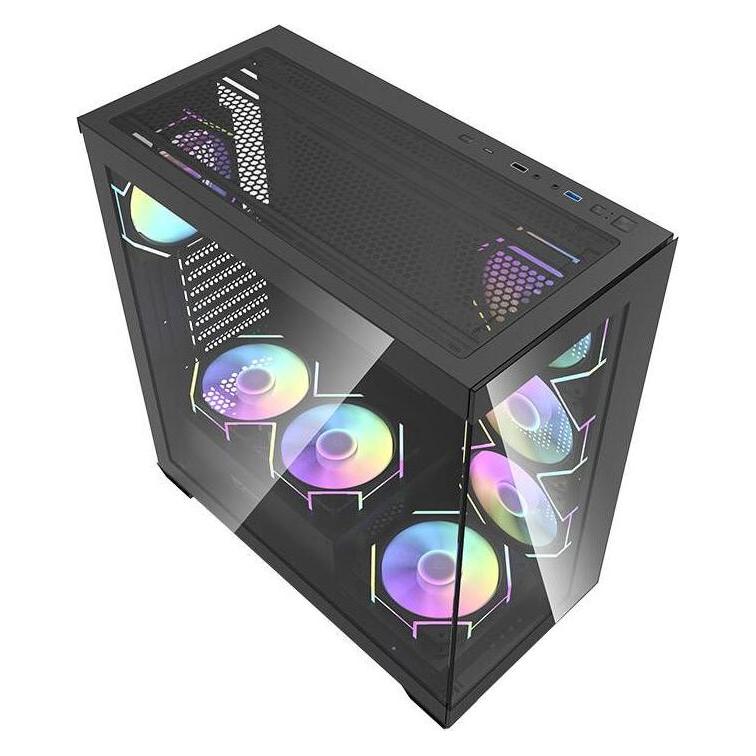 Darkflash Tech DS900 (ATX, ITX, Mini-ATX) (DS900 Black + fans)